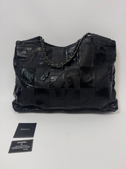 Chanel 2005–2006 Patchwork Brooklyn GST Tote-Balck