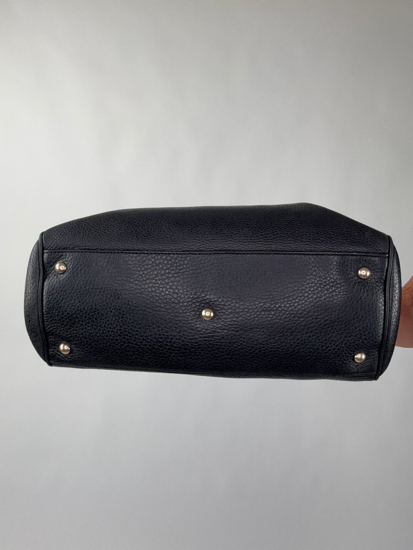 Gucci Black Large Shopper Bamboo Tote