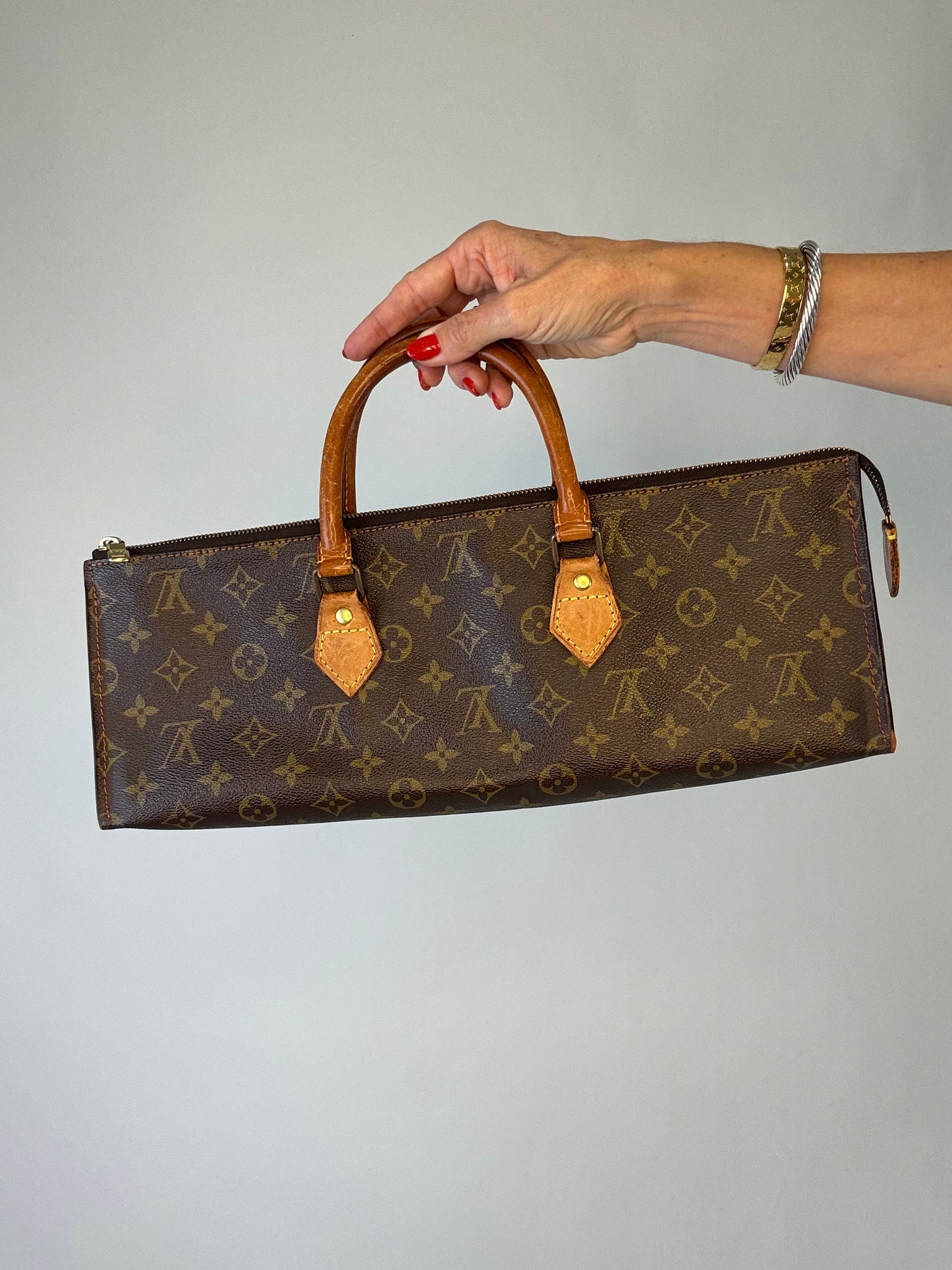 Louis Vuitton Triangle Sac Rare Monogram East to West Bag