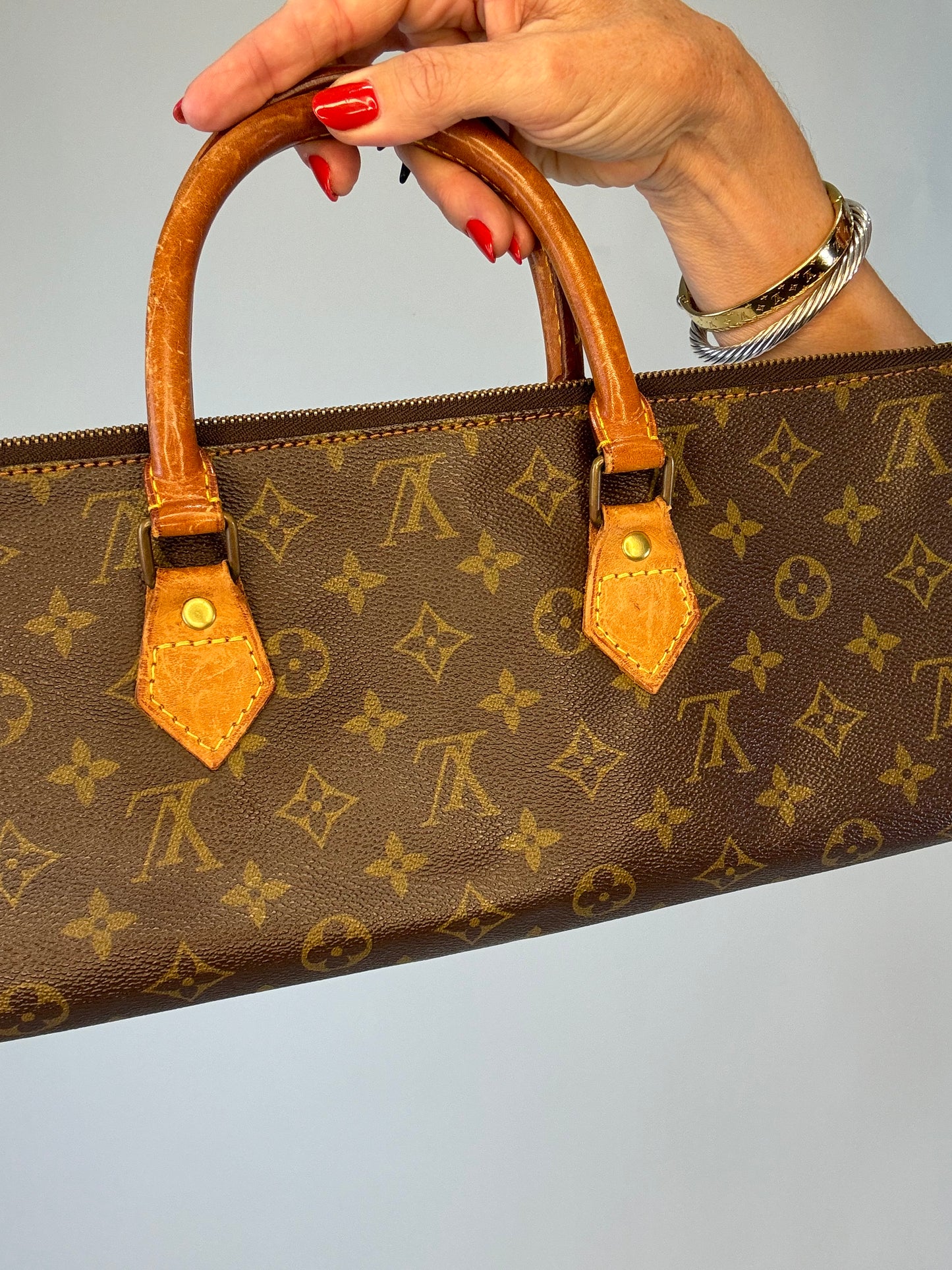 Louis Vuitton Triangle Sac Rare Monogram East to West Bag