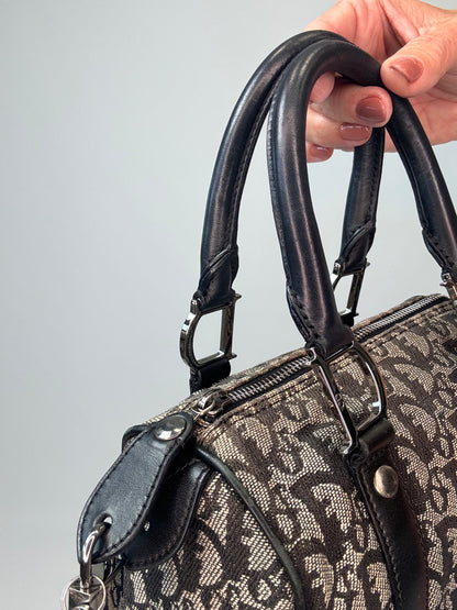 Dior Trotter Mini Boston Bag -Navy Blue