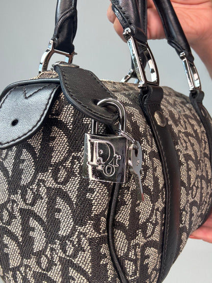 Dior Trotter Mini Boston Bag -Navy Blue