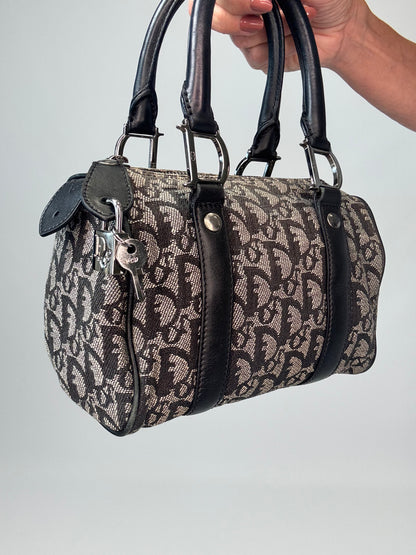 Dior Trotter Mini Boston Bag -Navy Blue