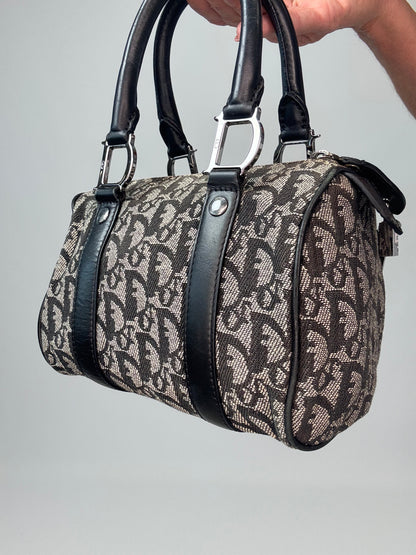 Dior Trotter Mini Boston Bag -Navy Blue