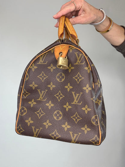 Louis Vuitton Monogram Vintage Speedy 30 With Lock