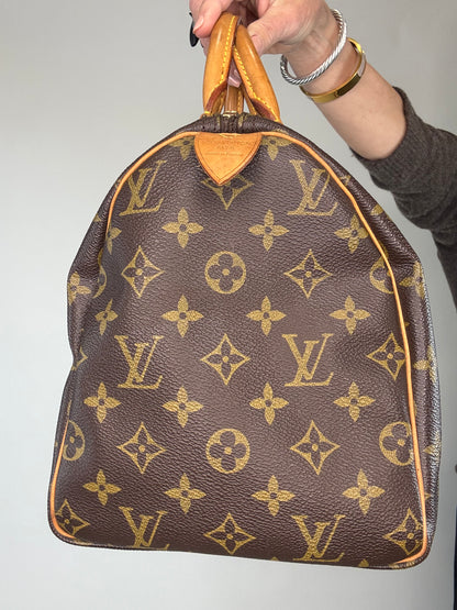 Louis Vuitton Monogram Vintage Speedy 30 With Lock