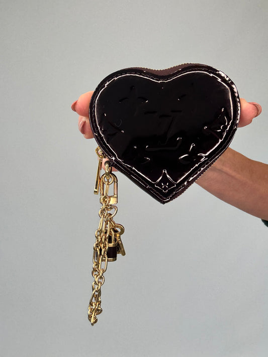 Louis Vuitton Vernis Coeur Heart Coin Purse - Amarante