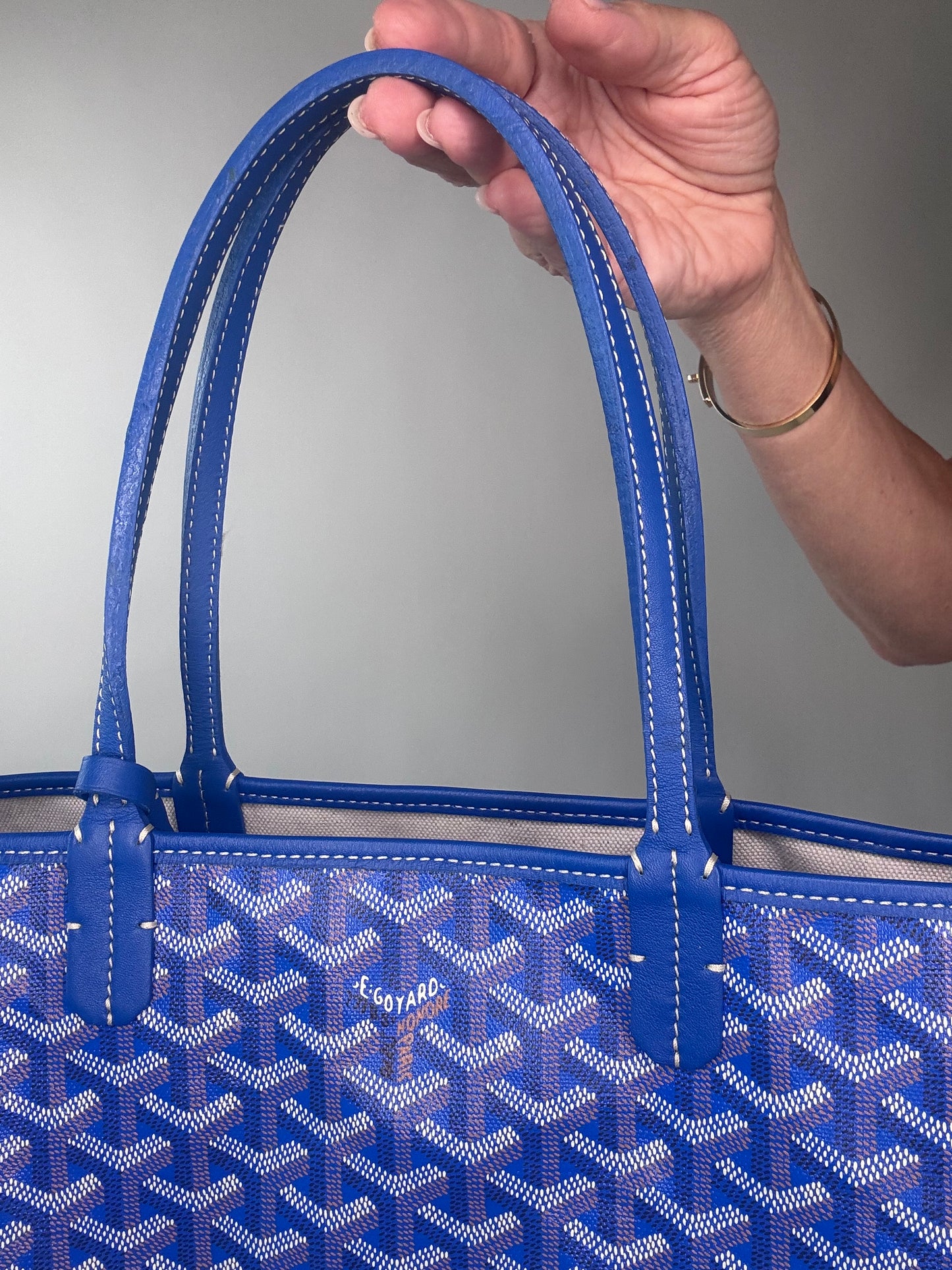 Goyard St Louis PM With Pouch Blue
