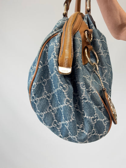 Gucci Denim Sukey Two-Way Bag