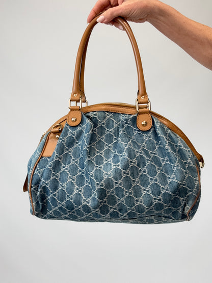 Gucci Denim Sukey Two-Way Bag