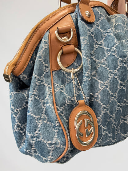Gucci Denim Sukey Two-Way Bag
