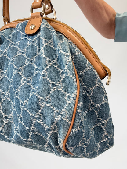 Gucci Denim Sukey Two-Way Bag