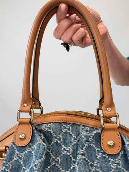 Gucci Denim Sukey Two-Way Bag