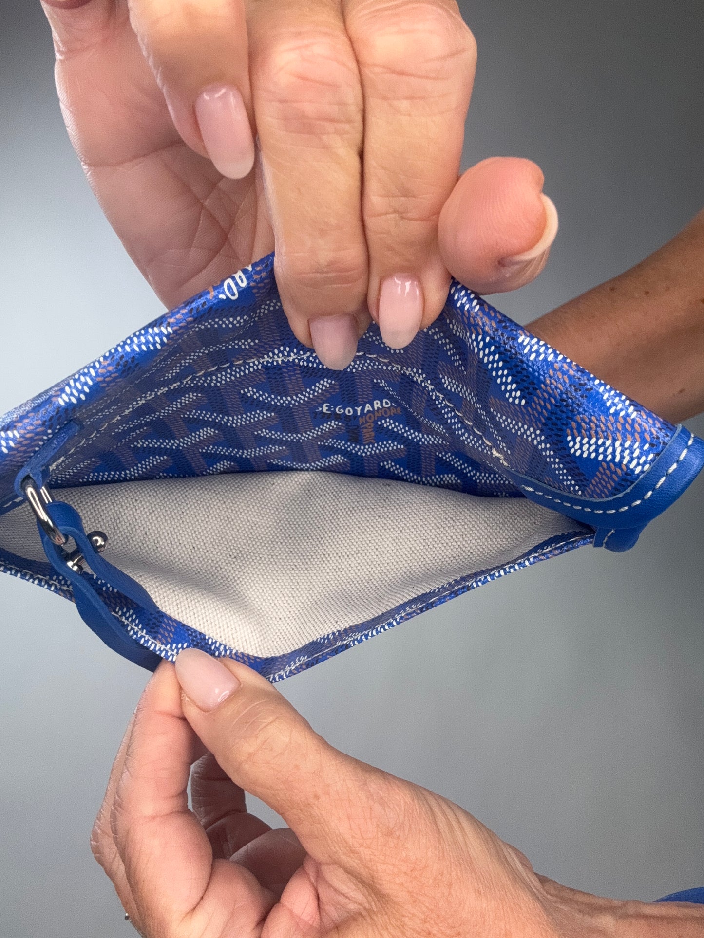 Goyard St Louis PM With Pouch Blue