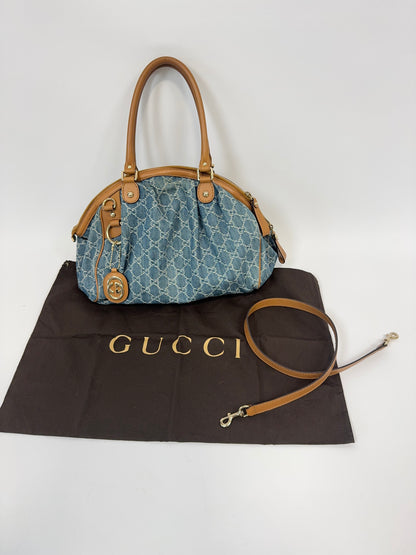 Gucci Denim Sukey Two-Way Bag