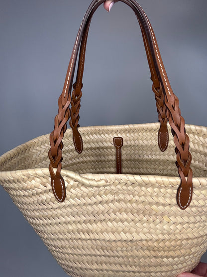 Prada Palmitto Vitello Woven Palm Tote