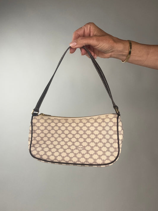 Celine Macadam White Triomphe Pochette