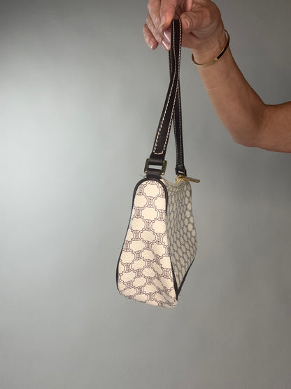 Celine Macadam White Triomphe Pochette