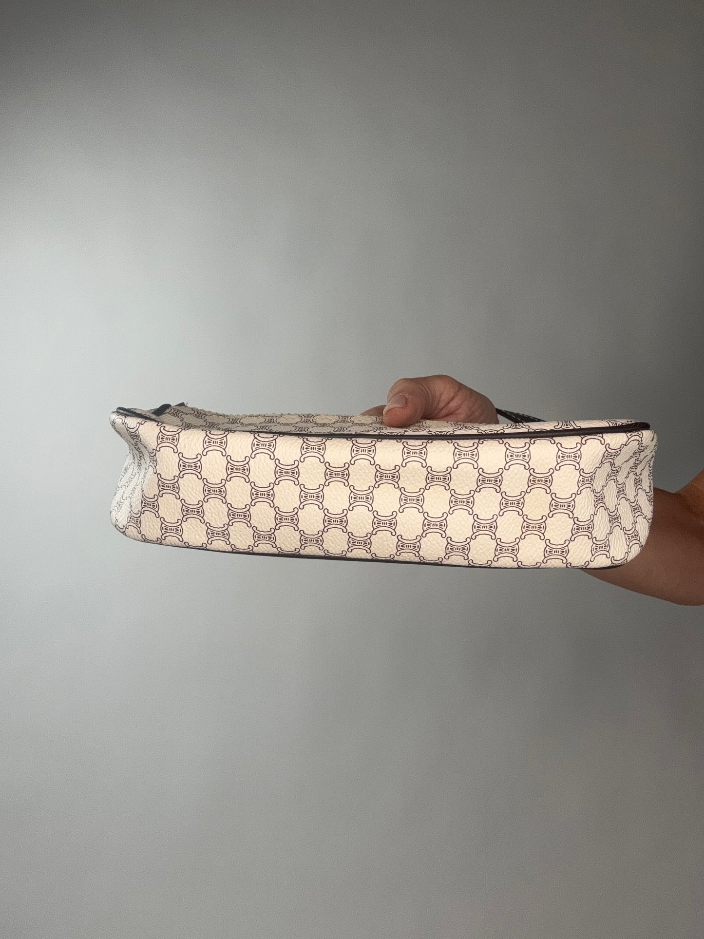 Celine Macadam White Triomphe Pochette