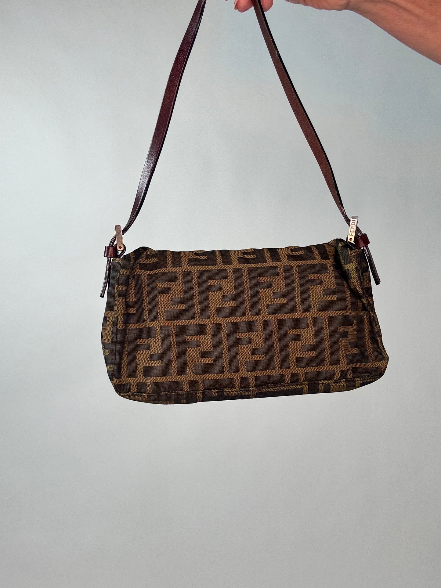 Fendi Vintage Zucca Baguette Shoulder Bag
