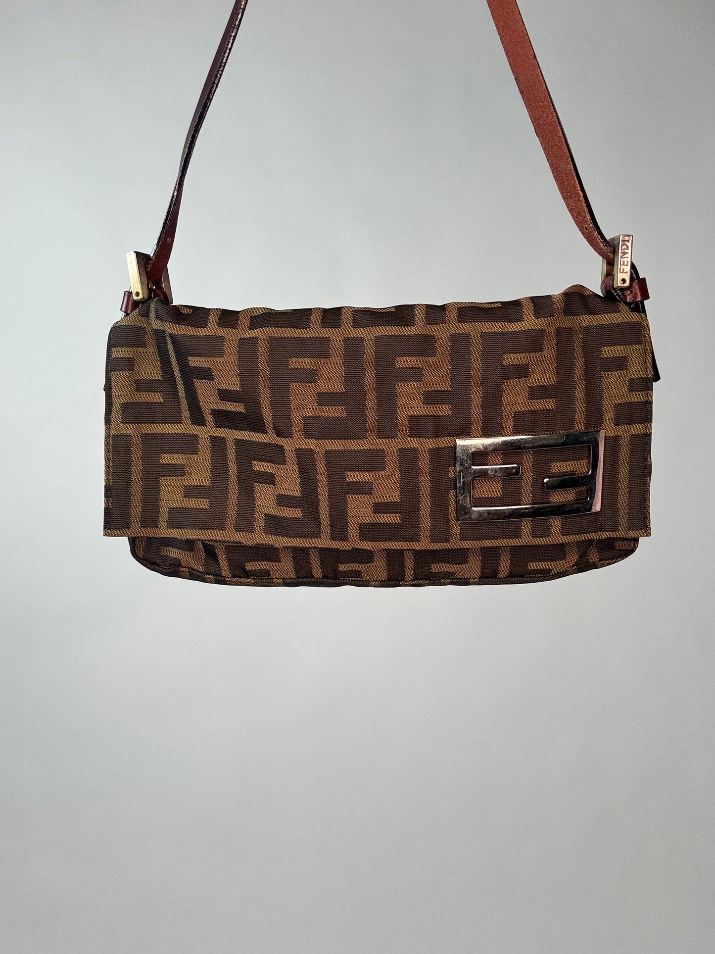 Fendi Vintage Zucca Baguette Shoulder Bag