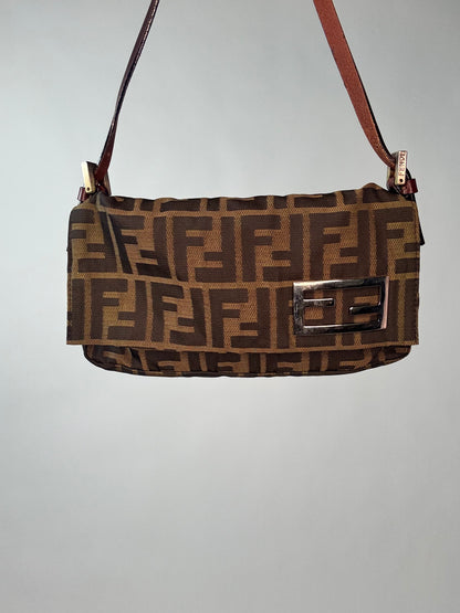 Fendi Vintage Zucca Baguette Shoulder Bag