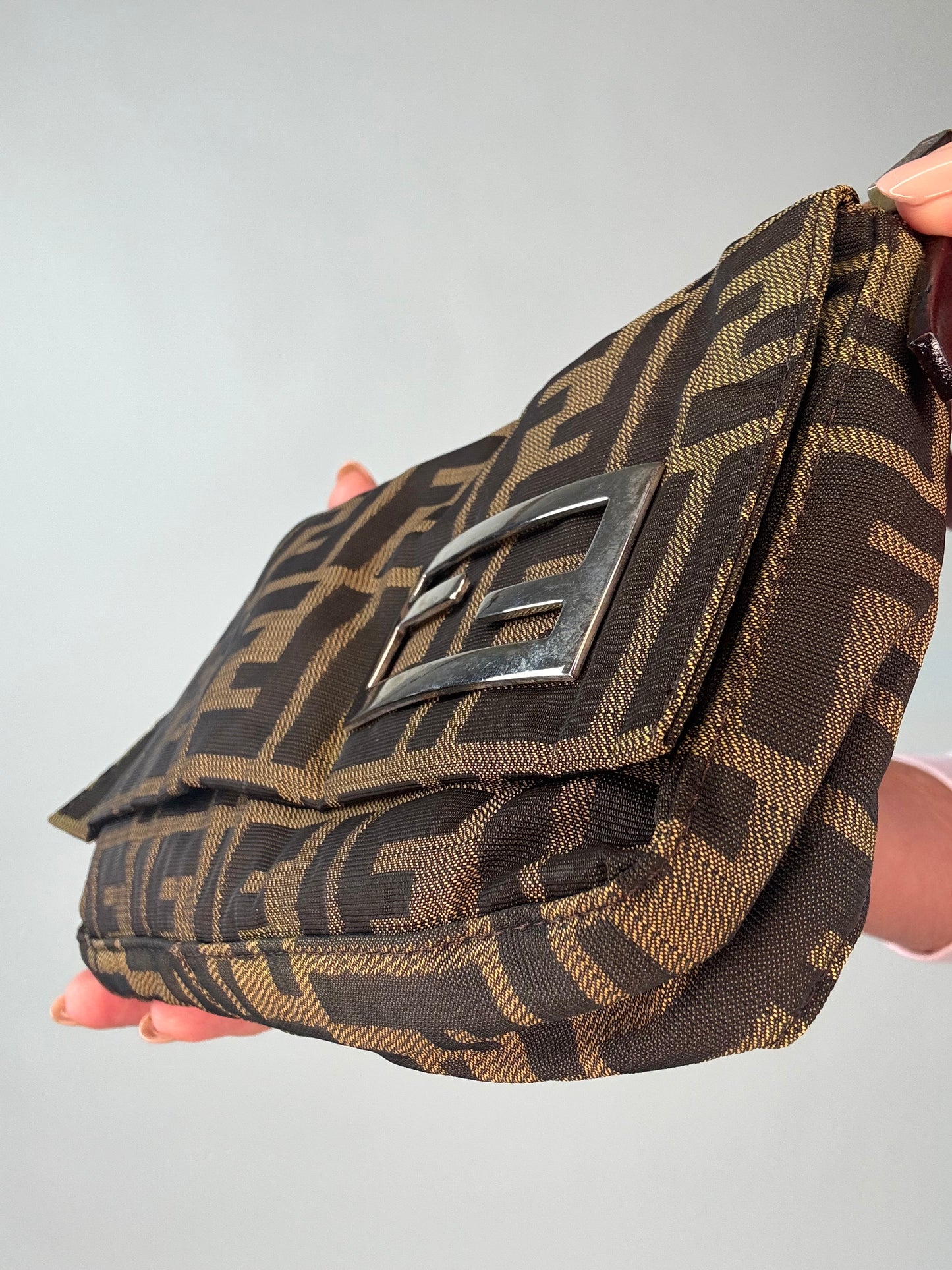 Fendi Vintage Zucca Baguette Shoulder Bag