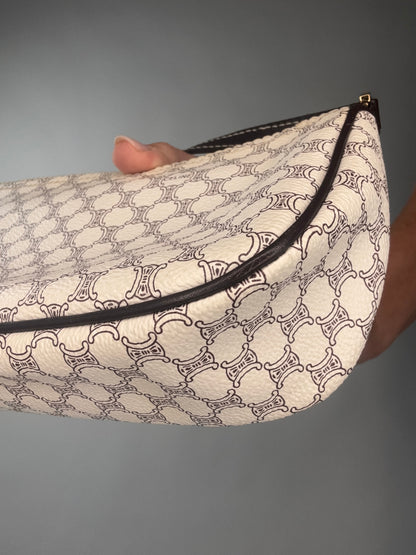 Celine Macadam White Triomphe Pochette
