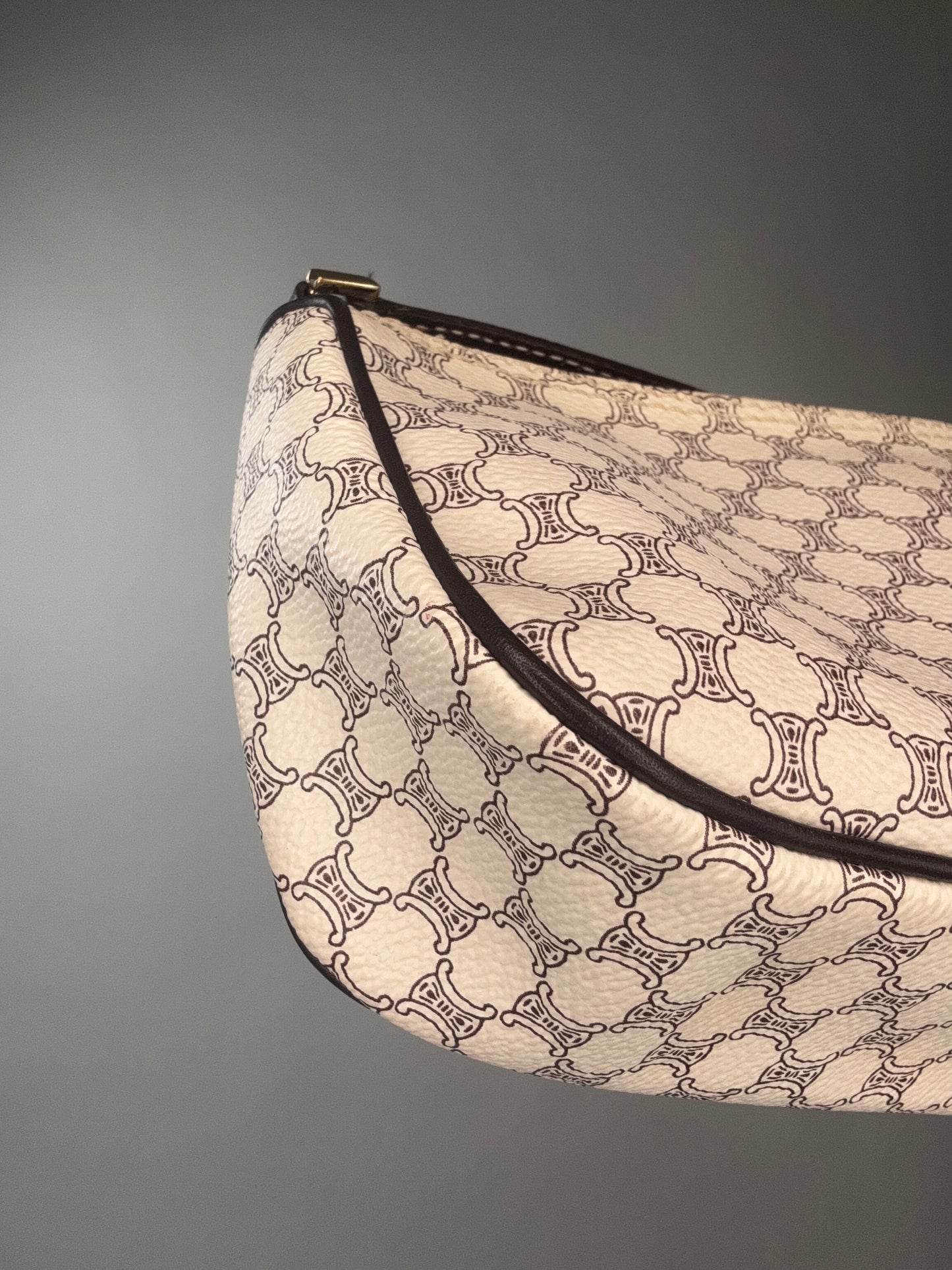 Celine Macadam White Triomphe Pochette