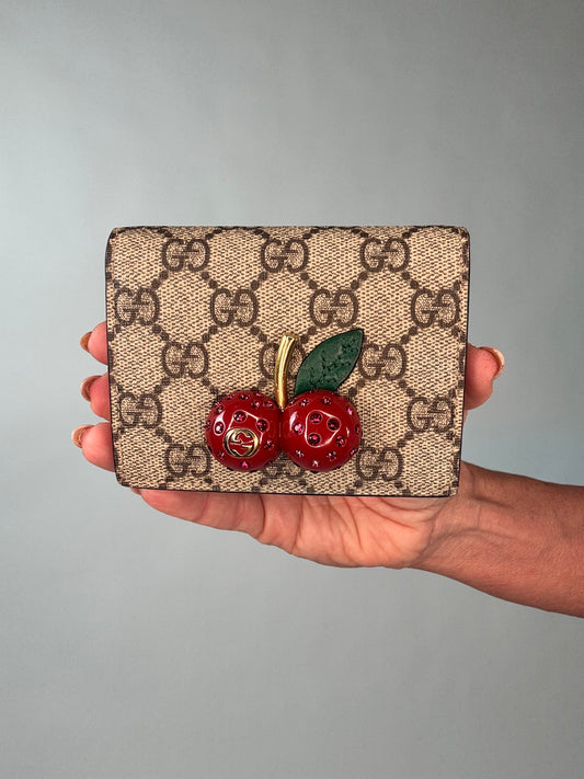 Gucci Supreme Cherry Wallet