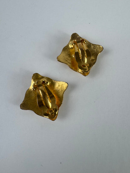 Chanel Vintage CC Logo Triangle Earrings