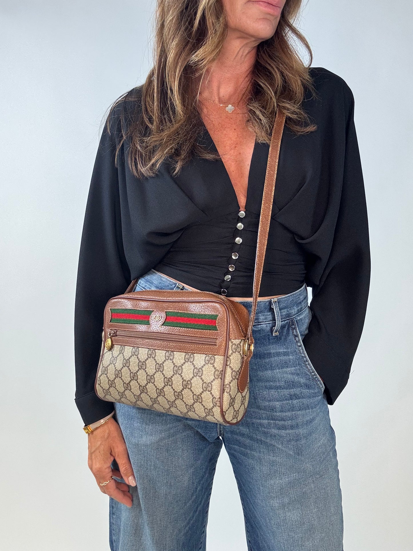 Gucci Supreme Vintage Sherri Line Bag