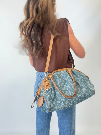 Gucci Denim Sukey Two-Way Bag