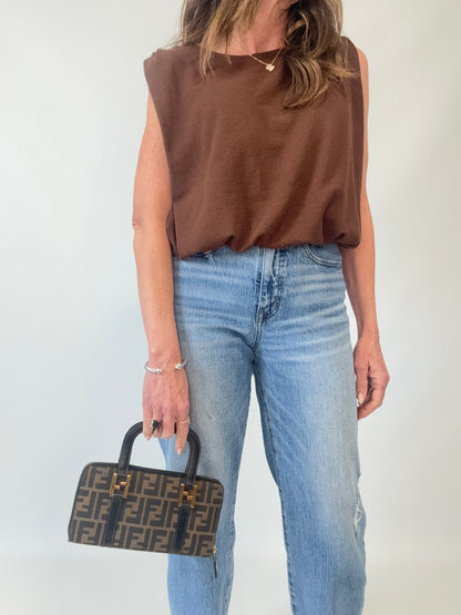 Fendi Vintage Zucca Top Handle Wallet Bag