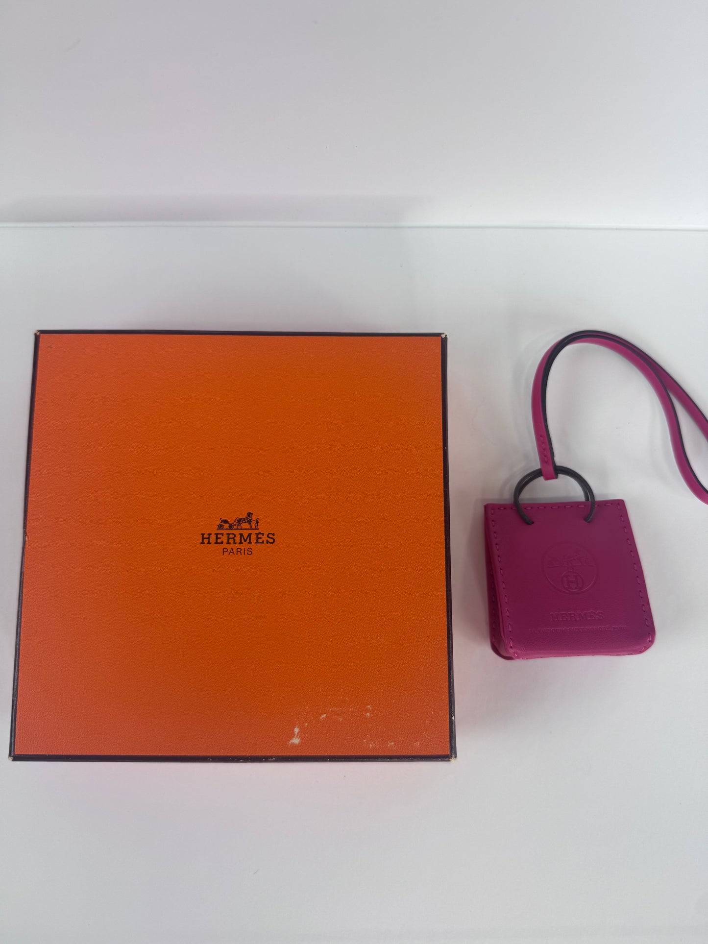 Hermes Milo Lambskin Swift Shopping Bag Charm Mexico