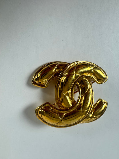 Chanel Vintage Quilted Brooch