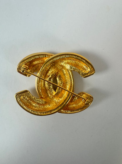 Chanel Vintage Quilted Brooch