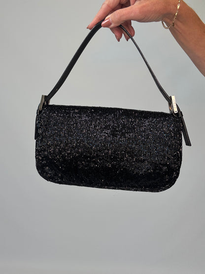 Fendi Beaded Black  Mamma Baguette- Vintage