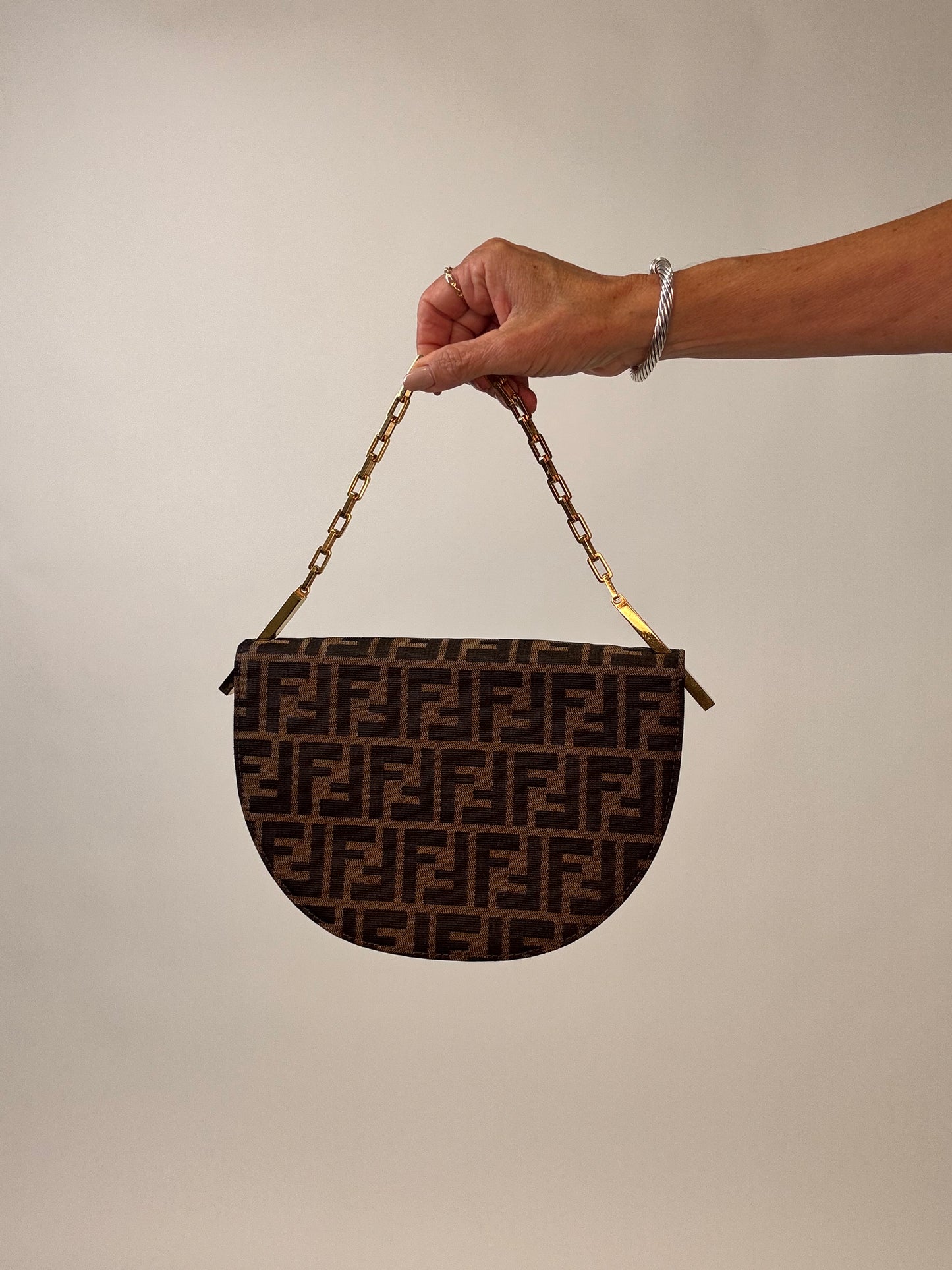 Fendi Rare Zucca Crescent Bag