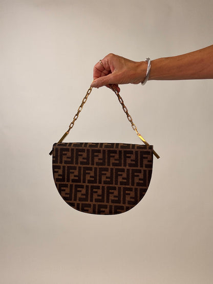 Fendi Rare Zucca Crescent Bag