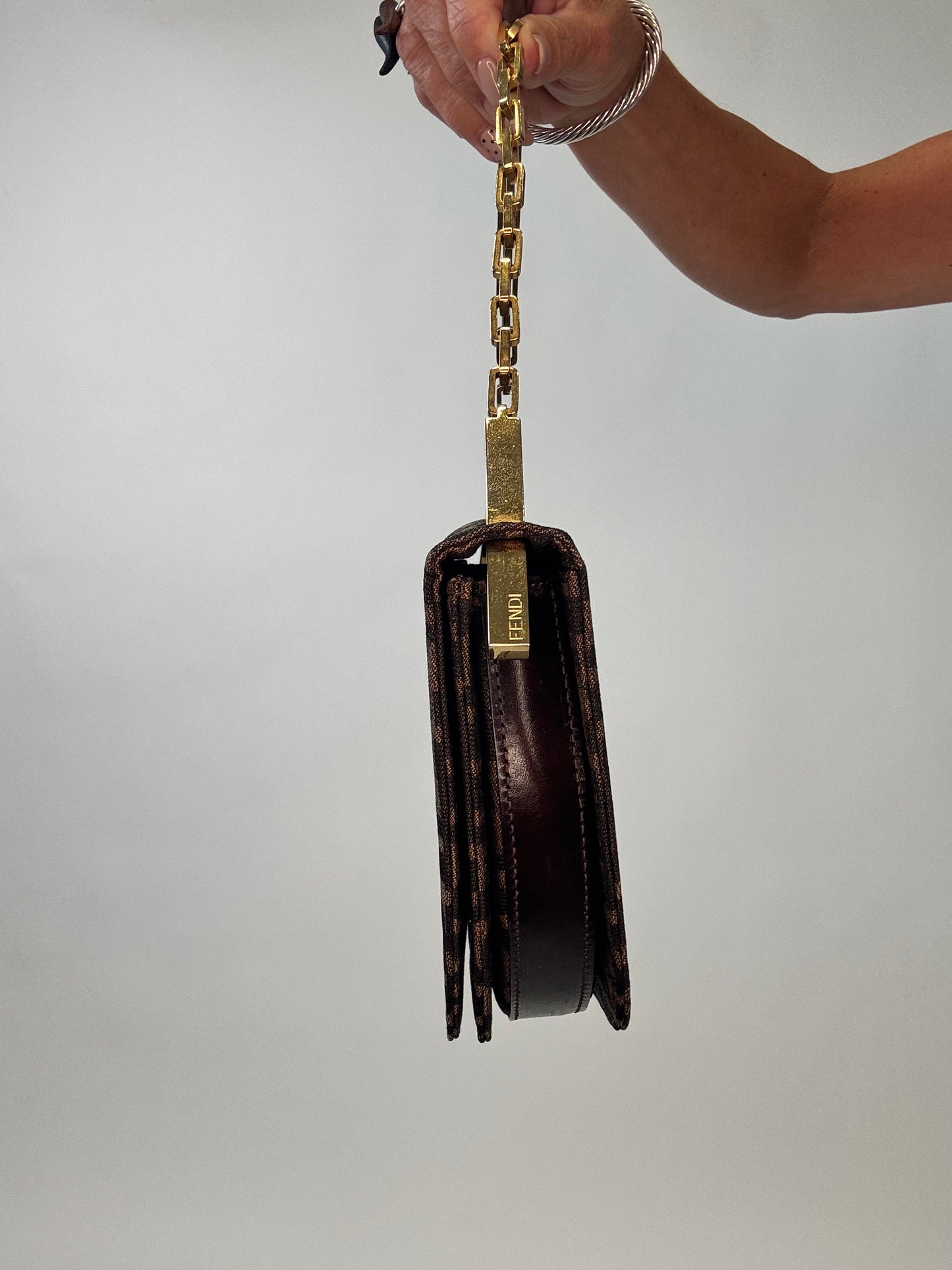 Fendi Rare Zucca Crescent Bag