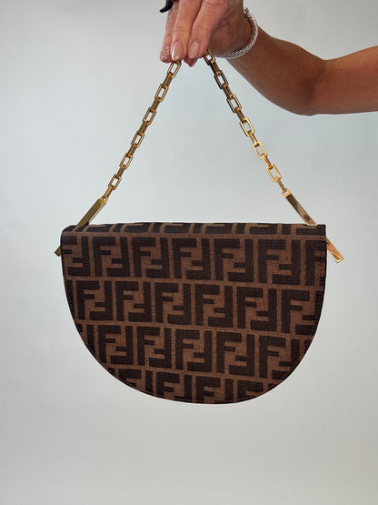 Fendi Rare Zucca Crescent Bag
