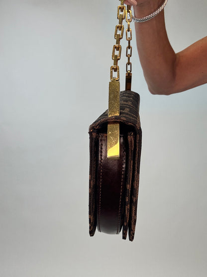Fendi Rare Zucca Crescent Bag