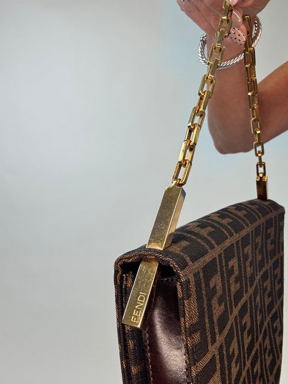Fendi Rare Zucca Crescent Bag