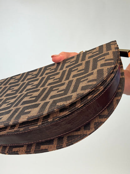 Fendi Rare Zucca Crescent Bag