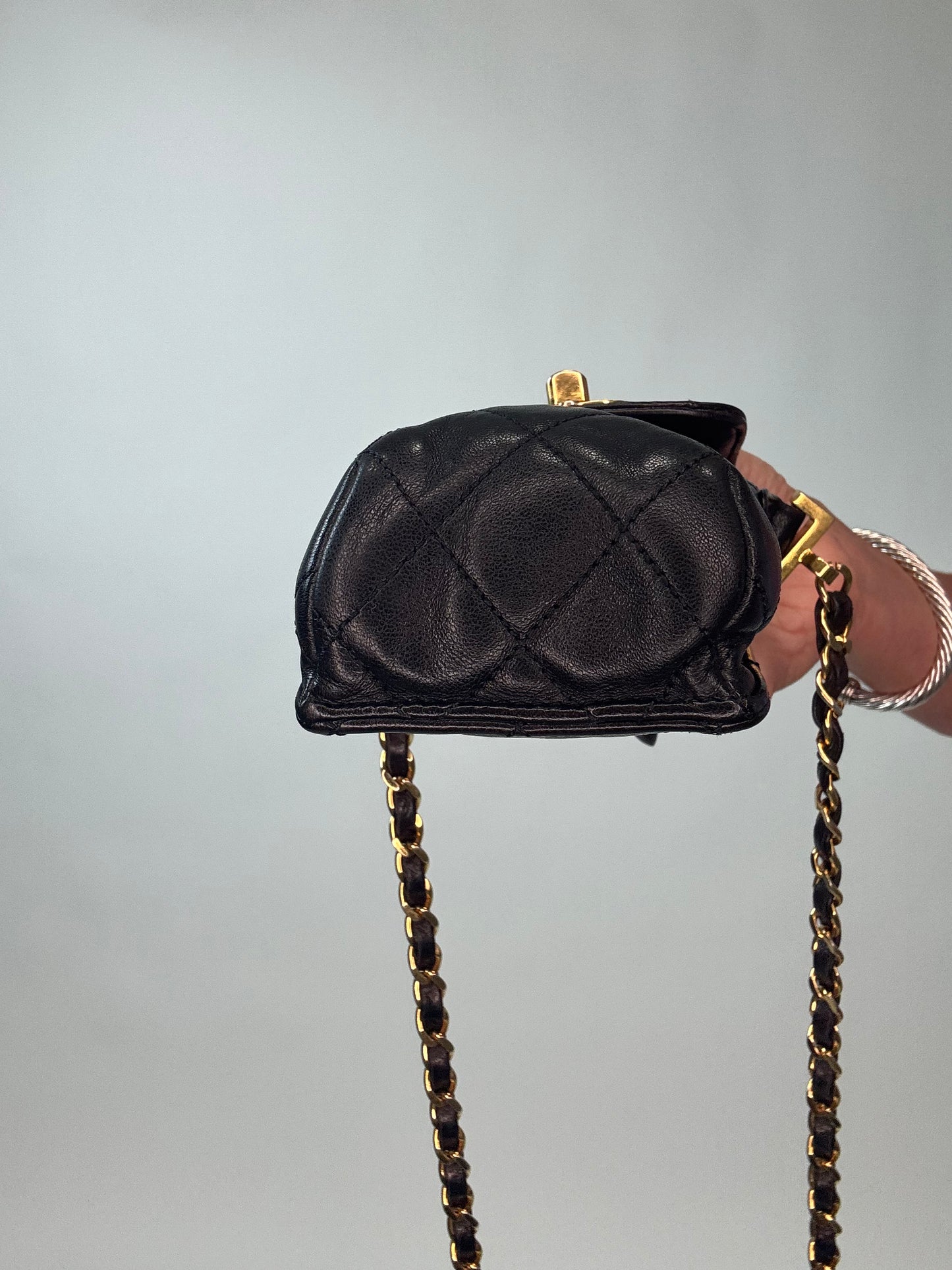 Chanel Vintage Quilted Phone Holder Crossbody