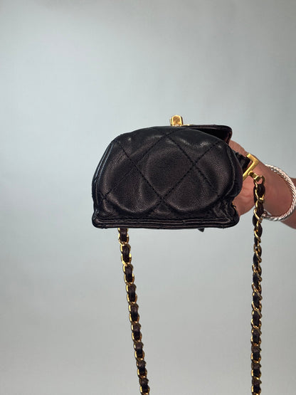 Chanel Vintage Quilted Phone Holder Crossbody