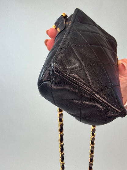Chanel Vintage Quilted Phone Holder Crossbody