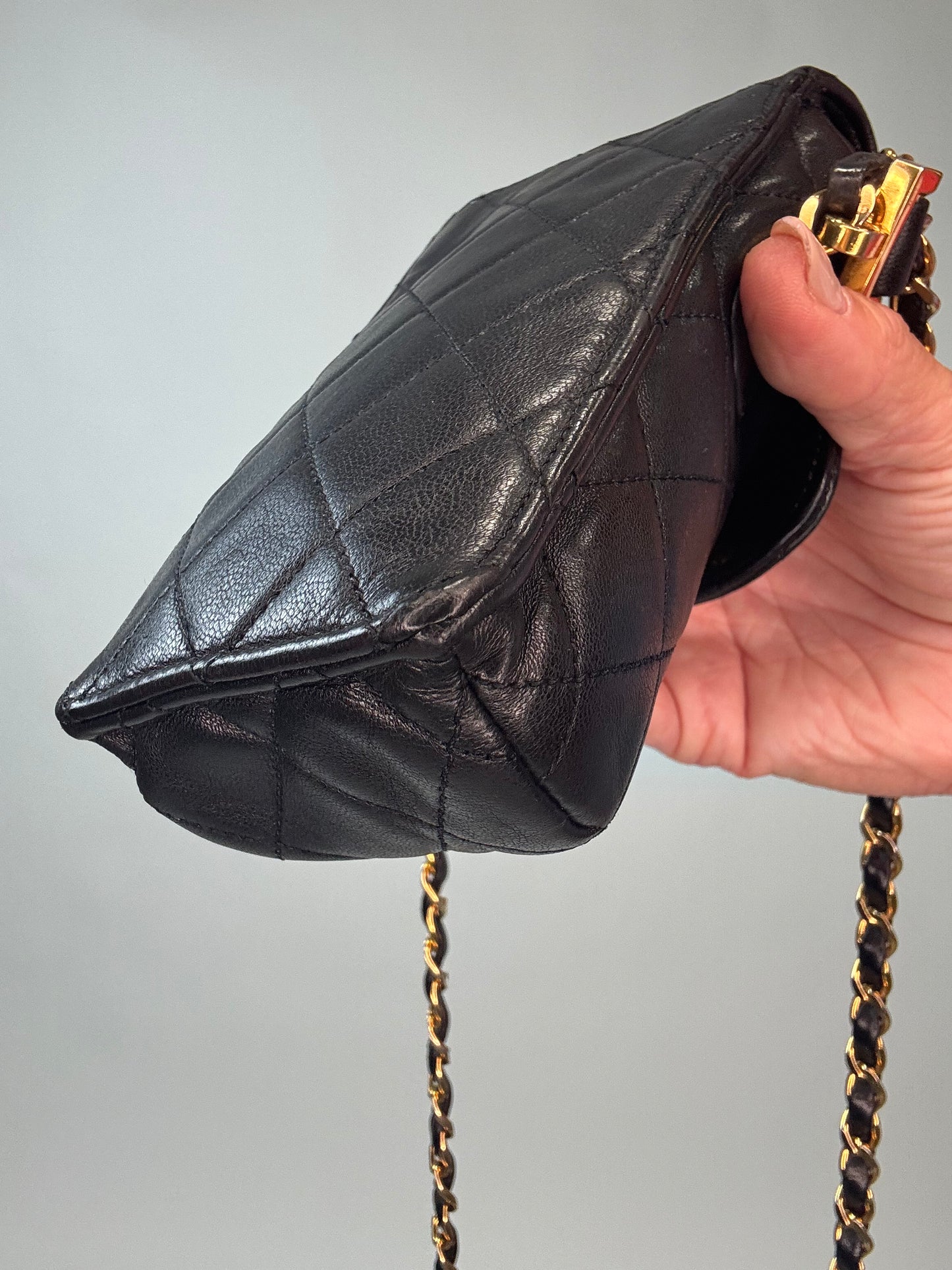Chanel Vintage Quilted Phone Holder Crossbody