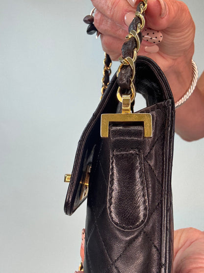 Chanel Vintage Quilted Phone Holder Crossbody